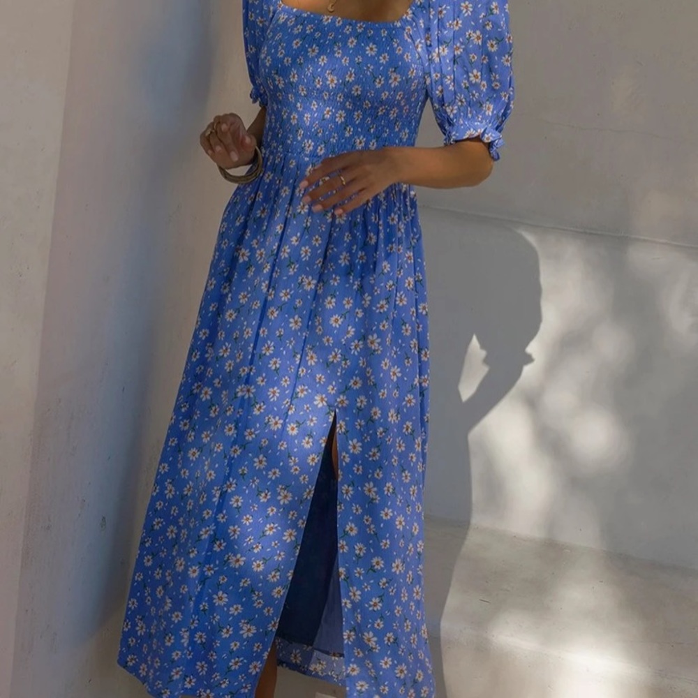 JAUS blue floral dress